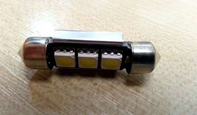 LED autós sofita rendszám,- és belsőtér világitás C3L5050 36mm HidegFehér 1 év garancia