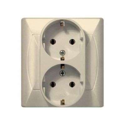 AKCENT 2-es földelt dugalj / Krém