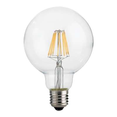 LED Filament körte 8W E27 360° MelegFehér 2700K, 1000 lumen 95mm 2 év garancia
