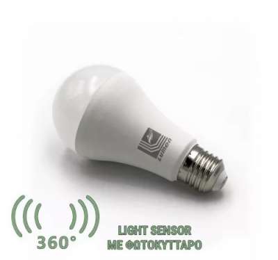 LED körte 12 W beépitett alkonykapcsolóvall meleg fehér/3000 K 2 év garancia