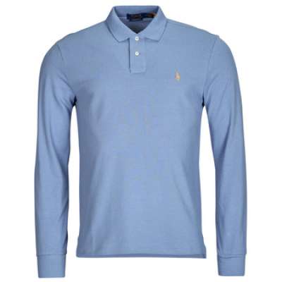 Hosszú ujjú galléros pólók Polo Ralph Lauren POLO COUPE DROITE EN COTON BASIC MESH