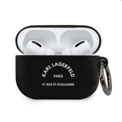 Karl Lagerfeld Rue St Guillaume szilikon tok for Apple AirPods Pro, fekete