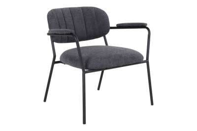 Rosalie dizájnos fotel - sötét szürke