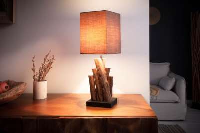 2 db készlet - design asztali lámpa Desmond 45 cm barna - ironwood