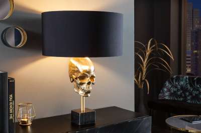 Design asztali lámpa Madigan 56 cm fekete-arany