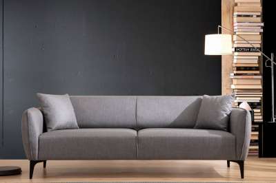 Design 3 személyes kanapé Beasley 220 cm szürke