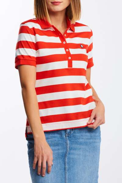 PÓLÓ GANT D1. BAR STRIPED SS POLO LAVA RED