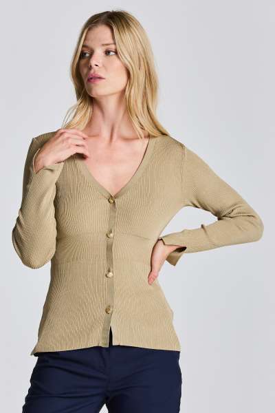 PUÓVER GANT D2. RIB CARDIGAN TOP GOD