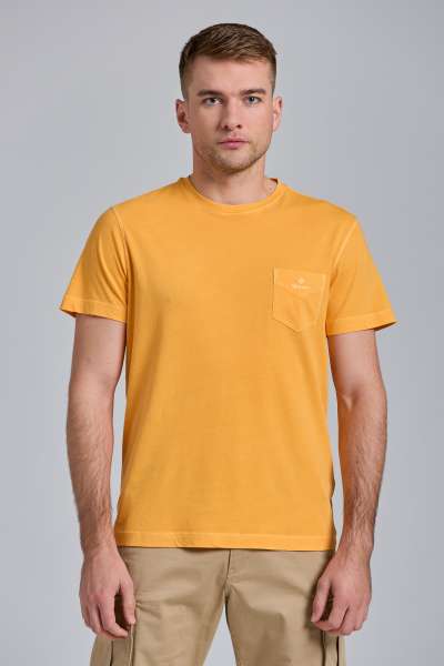 PÓLÓ GANT D1. UNFADED  T-HIRT DAHLIA ORANGE