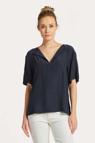 BLÚZ GANT TUNIC TOP EVENING BLUE