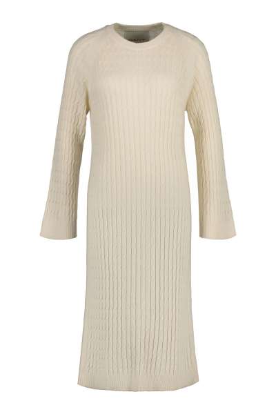 RUHA GANT CABLE C-NECK DRESS CREAM