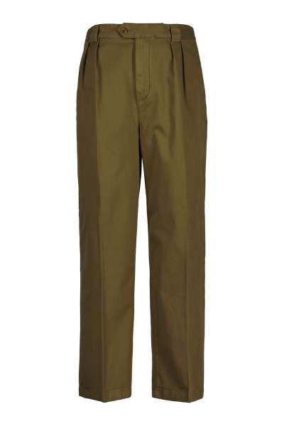 NADRÁG GANT PLEATED TWILL CHINOS DARK CACTUS