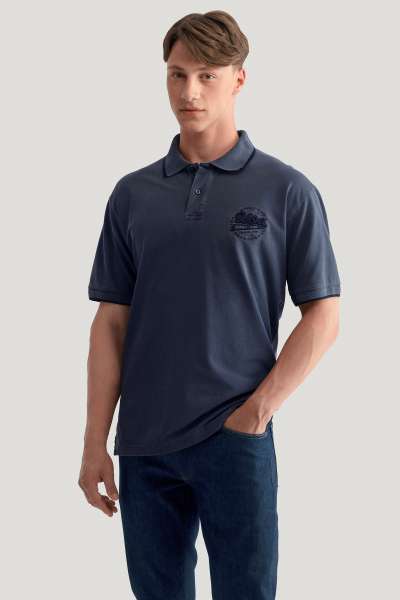 PÓLÓ GANT USA SS POLO PIQUE EVENING BLUE