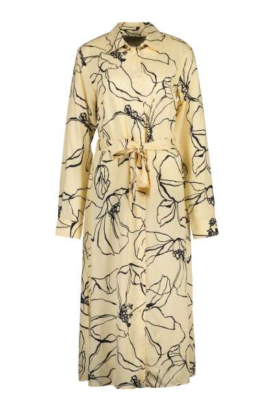 RUHA GANT SLIM LINE DRAWING SHIRT DRESS DUSTY LIGHT YELLOW