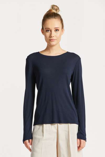 PÓLÓ GANT SLI LIGHTWEIGHT LS T-SHIRT EVENING BLUE