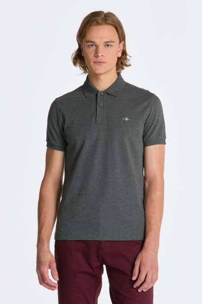 PÓLÓ GANT SLI SHIELD SS PIQUE POLO ANTRACIT ELANGE
