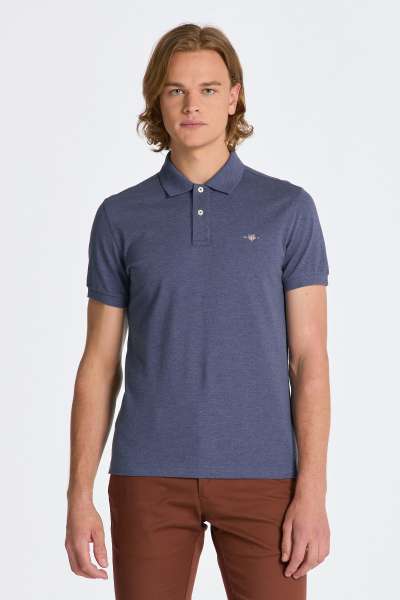 PÓLÓ GANT LIM HIELD  PIQUE POLO DARK JEANBLUE MELANGE