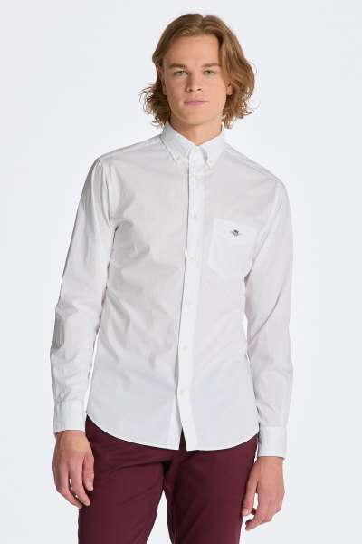 ING GANT REG POPIN SHIRT WHITE