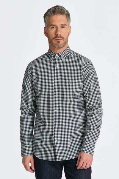 ING GANT REG POPLIN GINGHA SHIRT BLACK