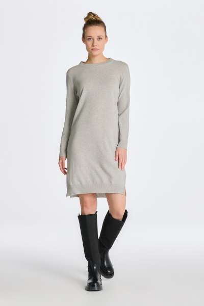 RUHA GANT SUPERFINE LAMBSWOOL DRESS LIGHT GREY MELANGE
