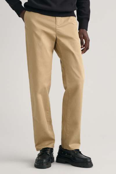 NADRÁG GANT REGULAR TWILL CHINOS DARK KHAKI