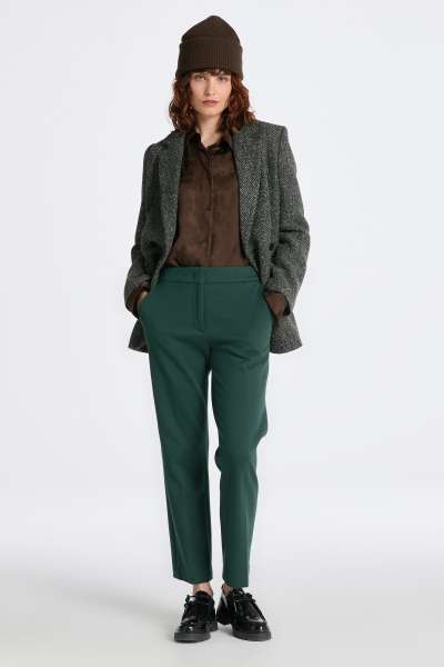 NADRÁG GANT JERSEY CIGARETTE PANT TARTAN GREEN