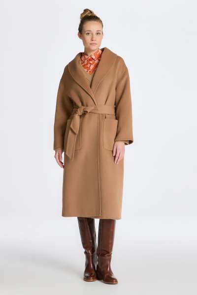 KABÁT GANT HANDSTITCHED BELTED COAT WAR KHAKI