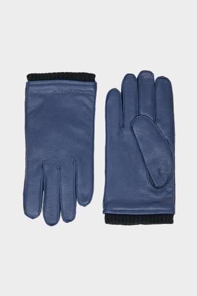 KESZTYŰ GANT WOOL LINED LEATHER GLOVES CLASSIC BLUE