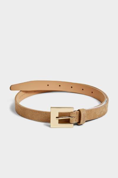 ÖV GANT SLIM SUEDE BELT WHEAT BEIGE