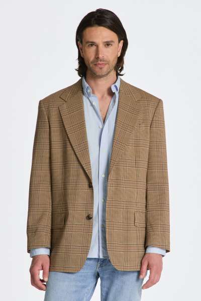 ZAKÓ GANT GLEN CHECK BLAZER DARK KHAKI