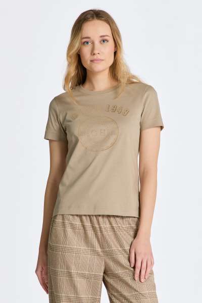 PÓLÓ GANT REG TONAL GRAPHIC  T-HIRT COLD BEIGE