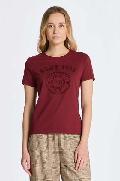 PÓLÓ GANT REG TONAL GRAPHIC  T-HIRT PLUMPED RED