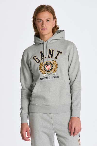 ELEGÍTŐ FELSŐ GANT CREST SWEAT HOODIE GREY ELANGE