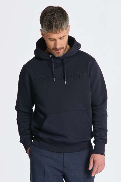 ELEGÍTŐ FELSŐ GANT EBOSSED SWEAT HOODIE EVENING BLUE