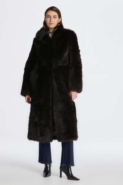 KABÁT GANT ONG SHEARING COAT RICH BROWN