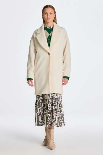 KABÁT GANT COCOON COAT CREAM