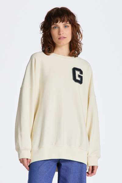 MEEGÍTŐ FESŐ GANT OVERSIZED G C-NECK SWEAT CREAM