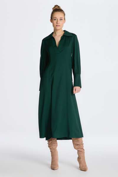RUHA GANT SLIM HIGH CUFF DRESS TARTAN GREEN