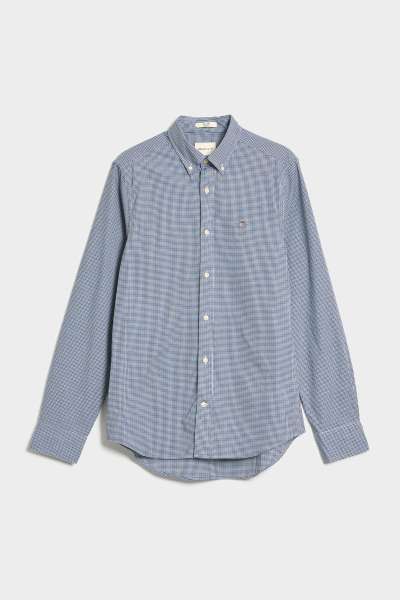 ING GANT LIM POPLIN MICRO CHECK HIRT COLLEGE BLUE