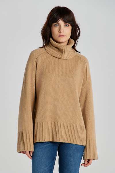 GARBÓ GANT OVERIZED CAHMERE ROLL NECK AND MELANGE