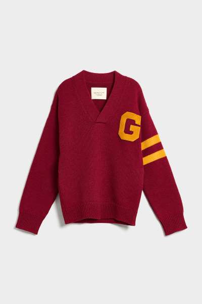 PULÓVER GANT PP LETTERMAN V-NECK RED HADOW