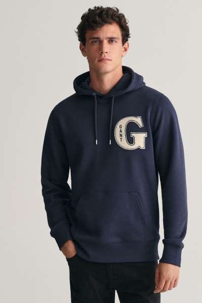 ELEGÍTŐ FELSŐ GANT G GRAPHIC HOODIE EVENING BLUE