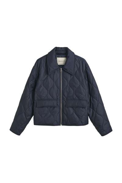 DZSEKI GANT QUILTED COLLARED JACKET EVENING BLUE