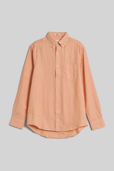 ING GANT REG ARCHIVE OXFORD STRIPE SHIRT CORAL APRICOT
