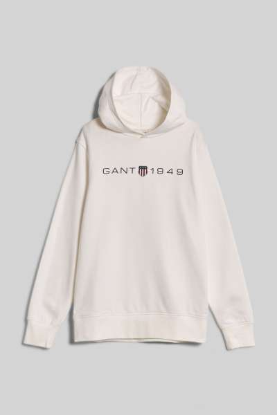 ELEGÍTŐ FELSŐ GANT PRINTED GRAPHIC HOODIE EGGSHELL