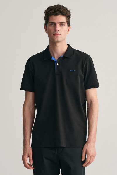 PÓÓ GANT REG CONTRAST PIQUE SS RUGGER BACK