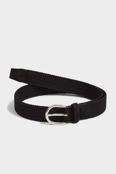 ÖV GANT ELASTIC BRAID BELT BLACK