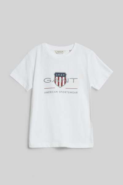 PÓLÓ GANT ARCHIVE SHIELD SS T-SHIRT WHITE