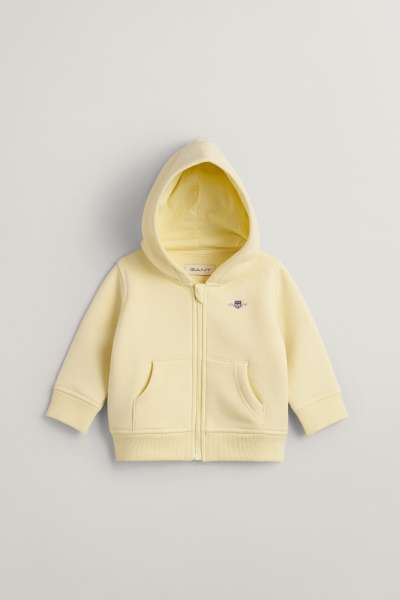 MELEGÍTŐ FELSŐ GANT SHIELD ZIP HOODIE VANILLA YELLOW