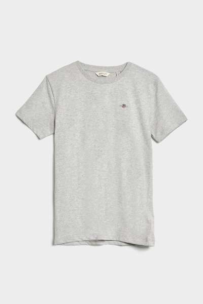PÓLÓ GANT SHIELD SS T-SHIRT LIGHT GREY MELANGE